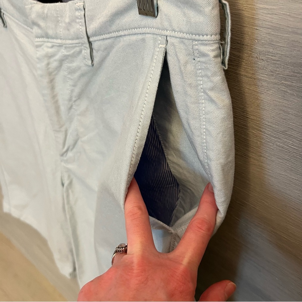 J Crew Club Pale Blue Flat Front Chino Shorts Size 32” Good Condition - Picture 5 of 7